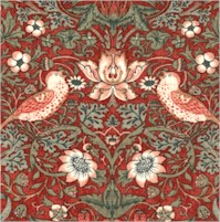 The Cotswold Holiday Collection - Mini Strawberry Thief - Wine