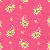 Fanfare - Tossed Paisley on Bright Pink
