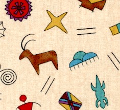 Simply Southwest - Tossed Southwestern Motifs on Beige