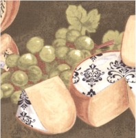 It’s Wine O’Clock - Grapes and Gourmet Cheeses by Cynthia Coulter