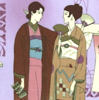 Meiji Modern - Stylish Women on Soft Lilac