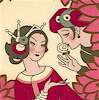 Empress Woo Geisha Floral Toile #1 by Robyn Pandolph