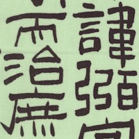 Futoji Kanji - Asian Calligraphy on Wasabi Green