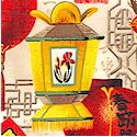 Good Fortune - Asian Lanterns on Cream