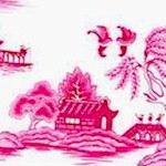 Little Island - Asian Scenes in Pink and Ivory