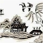 Little Island - Asian Scenic Toile