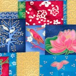 Nara - Gilded Oriental Patchwork Collage