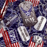 Packed Air Force Dog Tags