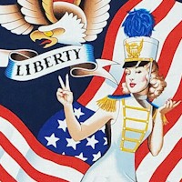 Long May She Wave - Retro Patriotic Pin Ups and Flags