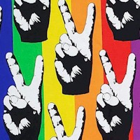Peace Out Pride - Rainbow Retro Peace Signs