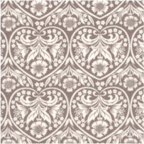 Arts & Crafts - Art Nouveau Floral Heart Design in Beige