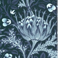 The Morris Apprentice - Artichoke in Blue 1897 by Barbara Brackman