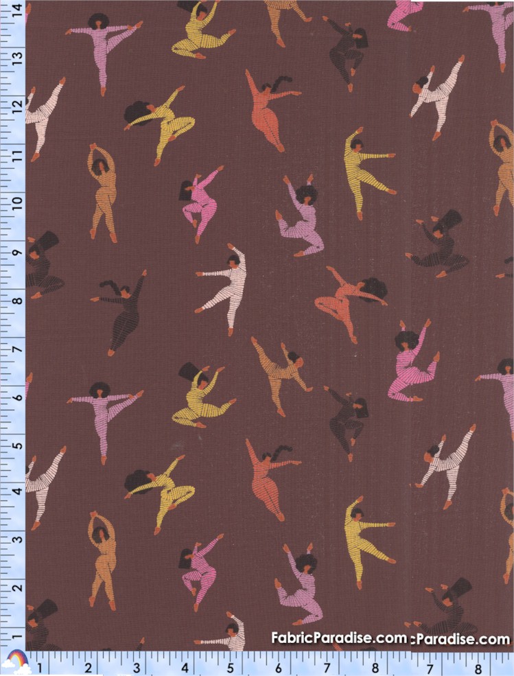 Linear Leap on Caviar by Rashida Coleman Hale People Characters Elkabee s FabricParadise LLC