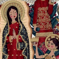 Coro Dorado (Golden Choir) - Gilded Small Scale Virgin Mary and Angels - Spice
