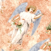 He Leads Me -Tossed Heavenly Angels and Roses by Christine Adolf