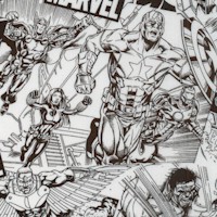 Marvel Avengers Sketch in Black and White