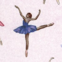Prima Ballerina - Tossed Dancers on Pink by Color Principle