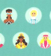 Barbie World - Portraits on Teal