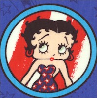Red, White and Boop - Tossed Betty Portraits on Blue