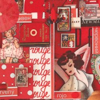 Color Collage - Vibrant Illustration Collage in Red By Shelley Davies