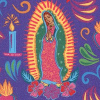 Eleanor - Our Lady of Guadalupe Portraits on Cobalt Blue
