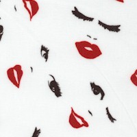 Tossed Womens’ Eyes and Lips on Ivory (Digital) - BACK IN STOCK!