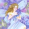 Delicate Watercolor Fairies with Stardust Glitter  - SALE! (MINIMUM PURCHASE 1 YARD)
