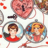 All My Heart - Key to My Heart Vintage Lockets, Keys and Hearts on White by J. Wecker Frisch