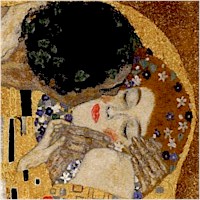 The Kiss by Gustav Klimt Panel - SOLD BY THE FULL PANEL ONLY