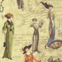 A Ladies Diary - Vintage Womens Fashions on Green by Graphic 45