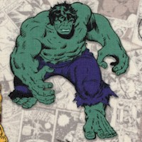 Marvel Hero Characters on Textured Background - SALE! (MINIMUM PURCHASE 1 YARD)