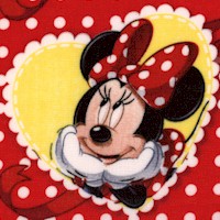 Tossed Minnie Portraits with Polka Dots and Daisies