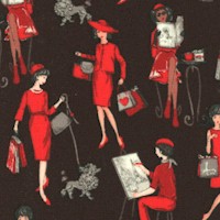 Parisian Women in Red 