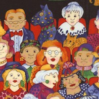 Grandma Hattie & the Quilt Show - Single Border Print