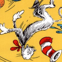 The Cat in the Hat - Tossed Characters on Gold by Dr. Seuss