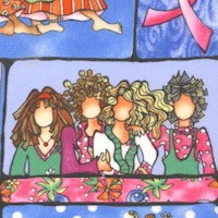 The Pink Ribbon Sisterhood - Hopeful Collage by Suzy Toronto