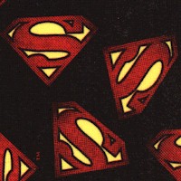 Tossed Superman Logos on Black