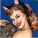 Bewitched - Sultry Halloween Pinups on Blue