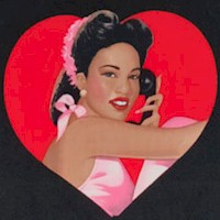 Dial L-O-V-E - Retro Women Heart Portraits