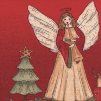 Choir of Angels - Vertical Christmas Stripe by Robin Betterley