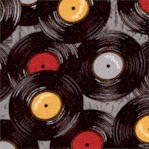Sounds of Music - Tossed Record Albums on Gray