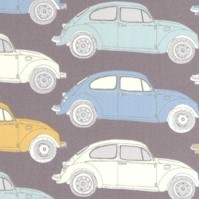 Retro Cars on Gray - SALE! (MINIMUM PURCHASE 1 YARD)