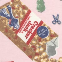 Tossed Cracker Jacks© on Pink FLANNEL by Nick & Nora