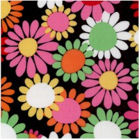 Daisy Delight - Retro Floral on Black