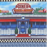 Todays Special - Retro Diner Vertical Stripe