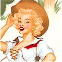 Back in the Saddle - Western Pinups on Ivory