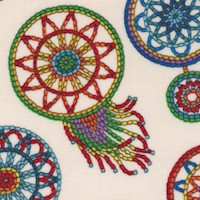 Tucson - Tossed Colorful Dreamcatchers on Ivory