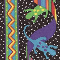 Fiesta - Colorful Lizard Vertical Stripe by Carol Eldridge