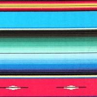 Fiesta - Colorful Southwestern Serape Stripe - Blue