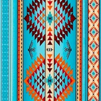 Tucson - Turquoise Vertical Stripe